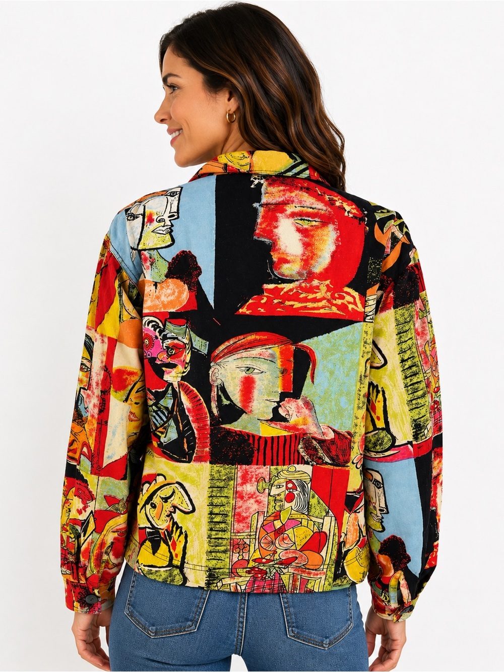 KAKTUS Vintage 80’s Picasso Faces Kaktus Brand Blazer S - Picture 2 of 2